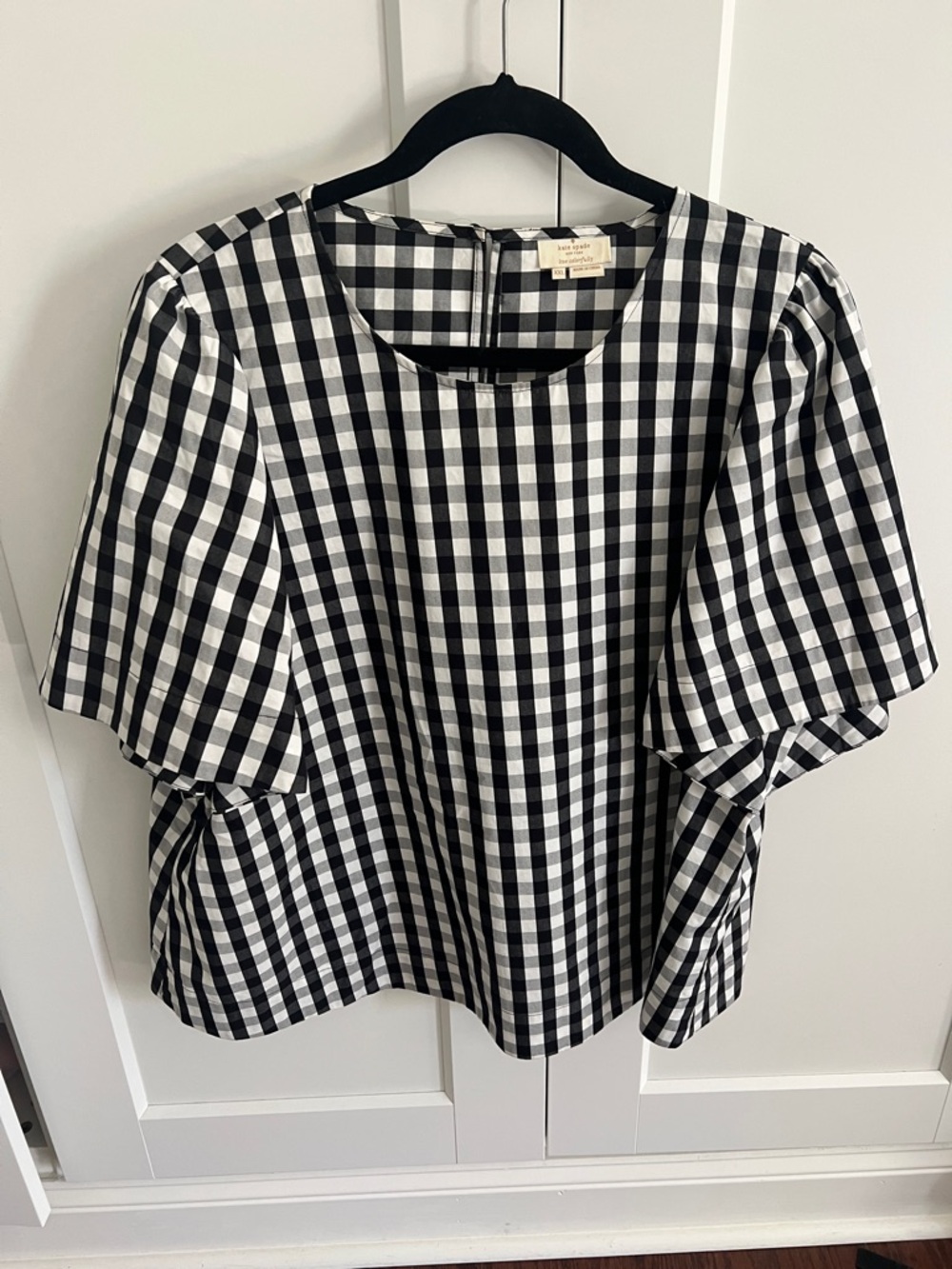 Kate Spade buffalo plaid top